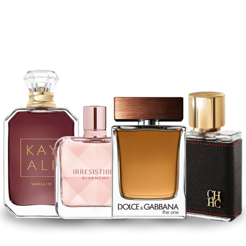 Especial Dia dos Namorados Combo de 4 Perfumes KayAli 28, Irresistible, The One, Carolina Herrera CH 100ml